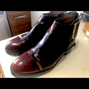 Beautiful Jeffery Campbell burgundy boots, size 8